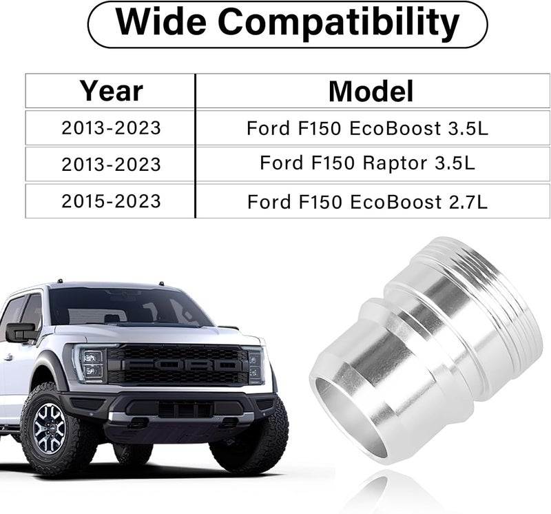 NIULPFZTK Silvery Blow Off Valve Mod, Vent to Atmosphere (VTA) Mod Plug for Ford F150 EcoBoost/Raptor 2.7L 3.5L 2013-2023 for F150 Accessories - Image 3